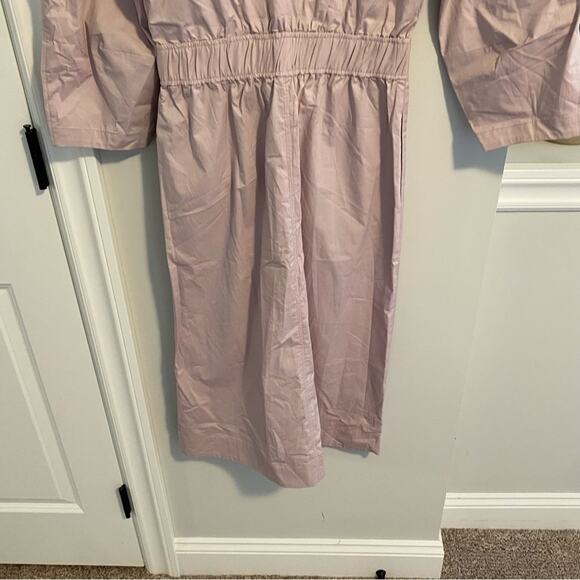 NWT Sea New York Purple Gray Cotton Puff Sleeve MIDI Dress 2 - Picture 7 of 14